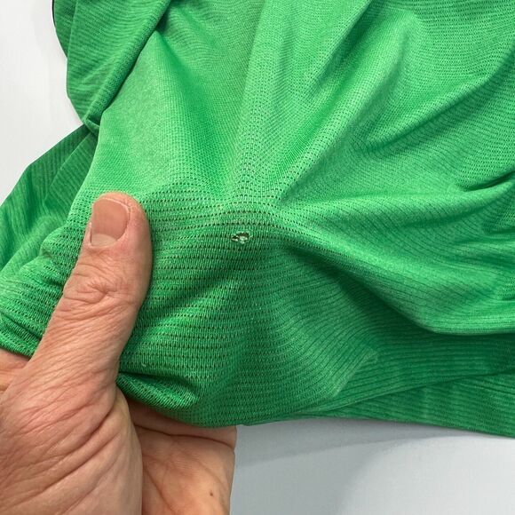 Lululemon Precision Polo Shirt Mens L Large Green Athletic Thin Fabric Golf - Picture 7 of 10